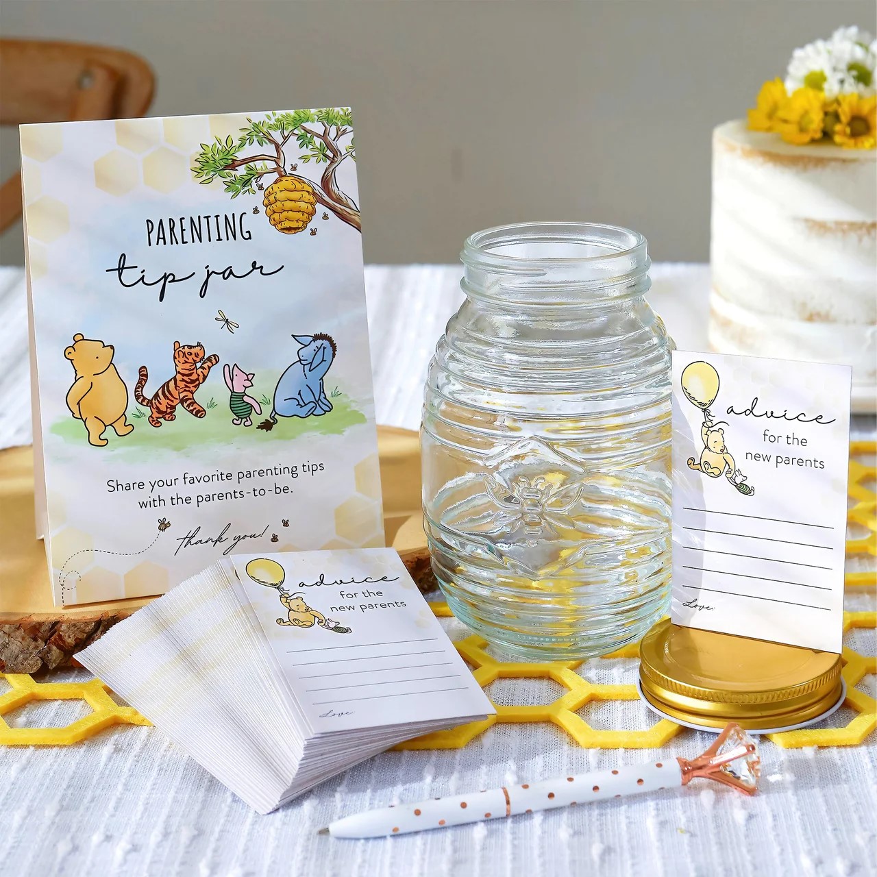 Honey Bear Parenting Tip Jar Advice Cards Set 13584